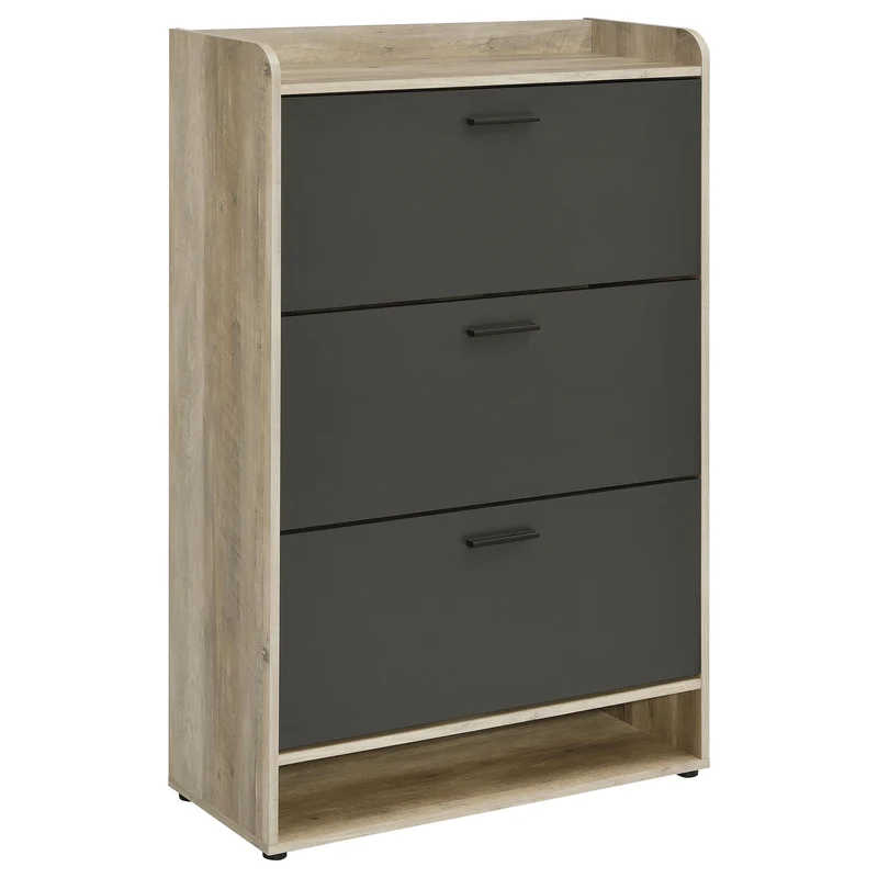 Coaster Furniture Denia 950404 3-tier Engineered Wood Shoe Cabinet - Grey