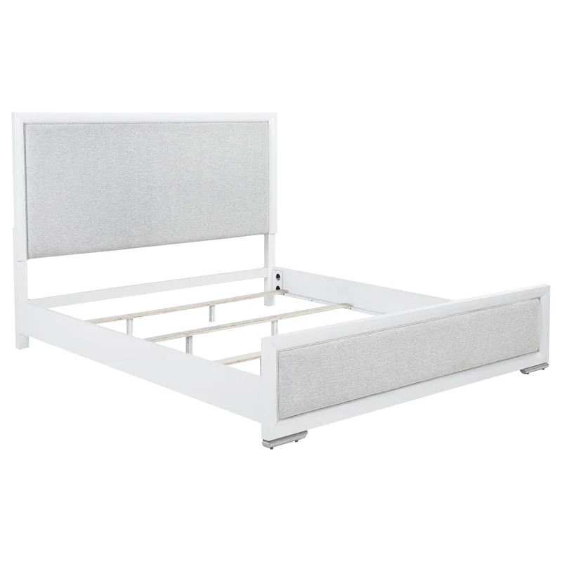 Coaster Furniture Gracemont 225071KE 57-inch Eastern King Panel Bed - Grey/White
