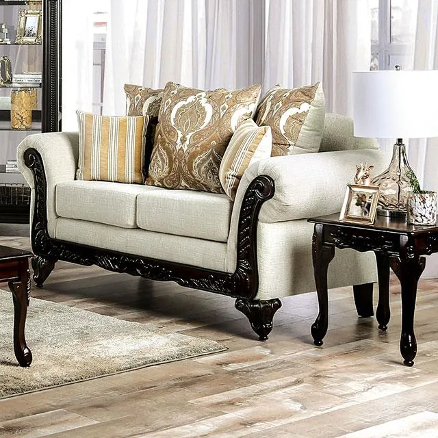 Furniture of America Delizia Stationary Fabric Loveseat SM7748-LV