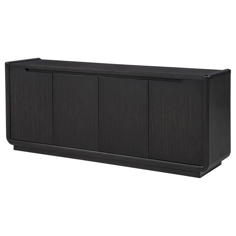 Coaster Furniture Leandro 704633 72-inch 4-door TV Stand Media Console - Burnished Black