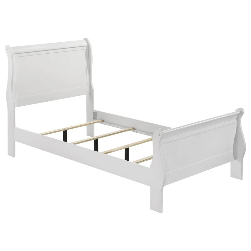 Coaster Furniture Louis Philippe 202441T 47-inch Twin Sleigh Panel Bed - White