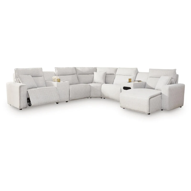 Signature Design by Ashley Modmax II 65907S45 7 pc Power Reclining Sectional with Chaise and Audio Console