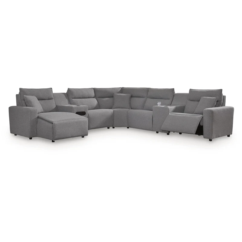Signature Design by Ashley Modmax II 65906S43 7 pc Power Reclining Sectional with Chaise and Audio Console