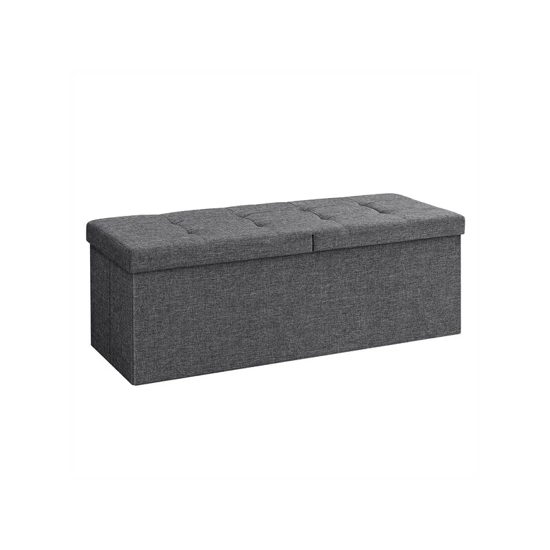 Otomano Plegable de Gris Oscuro