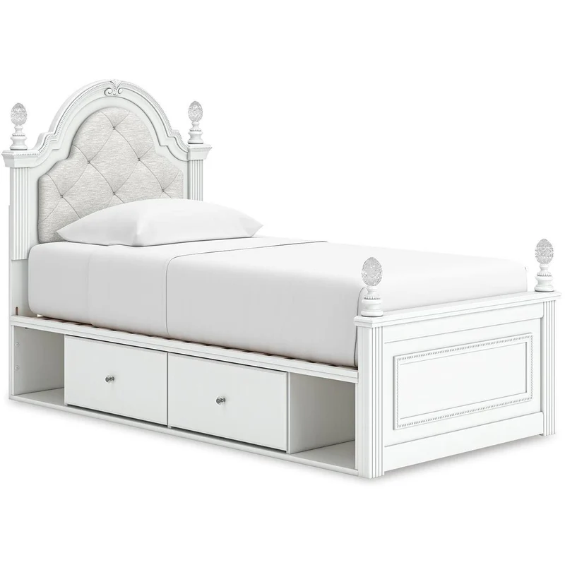 Signature Design by Ashley Kozlani Twin Upholstered Panel Bed with Storage B100-11/PCB1819-153/PCB1819-50/PCB1819-50/PCB1819-52