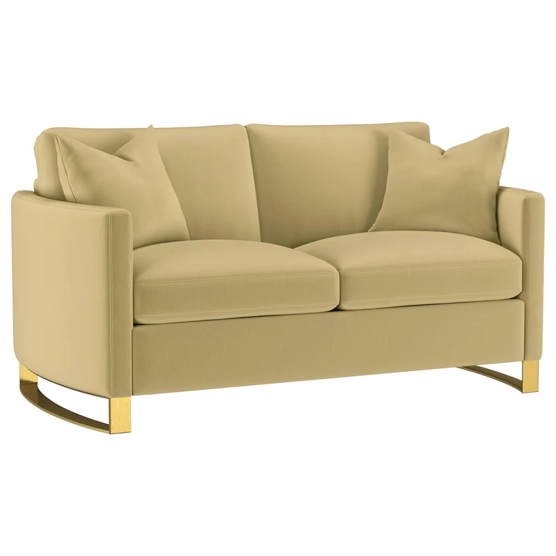 Coaster Furniture Corliss 508825 Upholstered Curved Track Arm Loveseat - Camel
