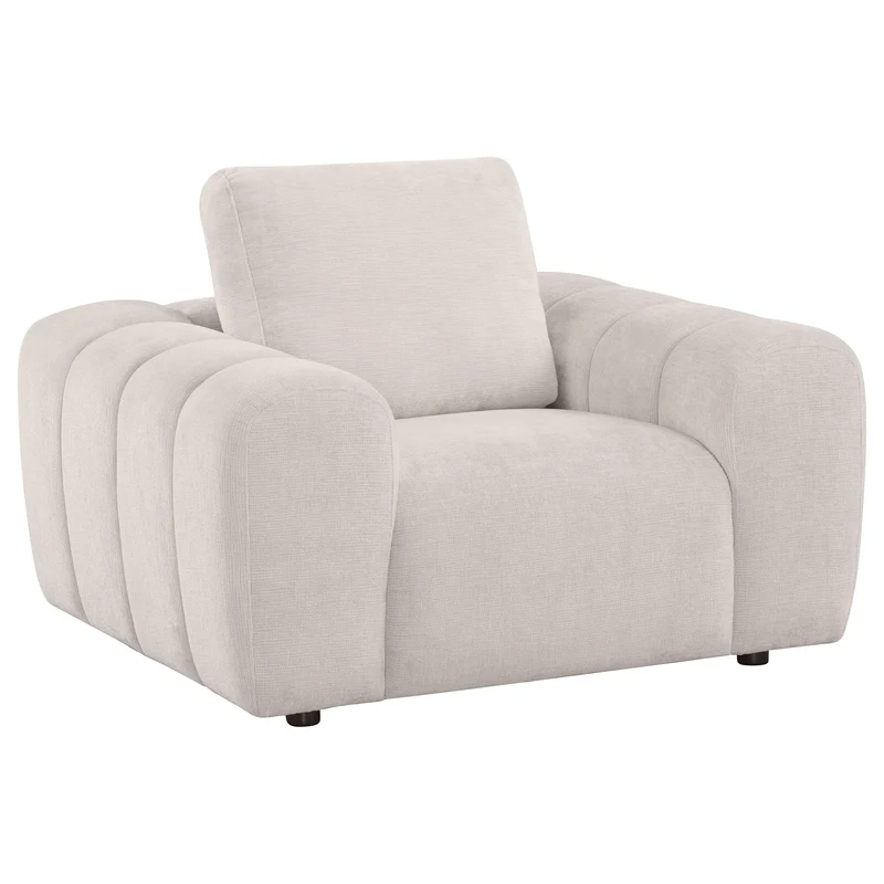 Coaster Furniture Burnett 504957 Chenille Upholstered Accent Chair - Ivory