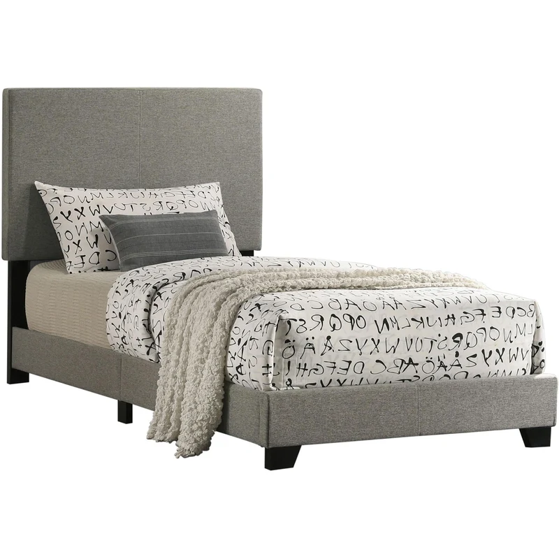 Coaster Furniture Dorian 300851T Fabric Upholstered Twin Panel Bed - Taupe