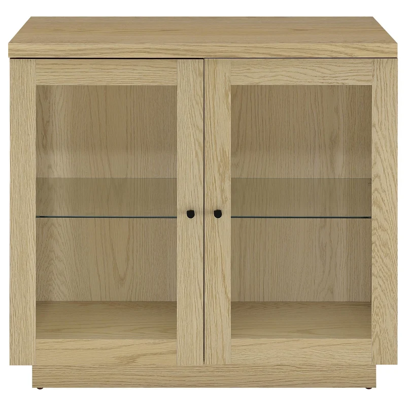 Coaster Furniture Tilbury 950429 2-door Glass Front Accent Display Cabinet - Light Oak