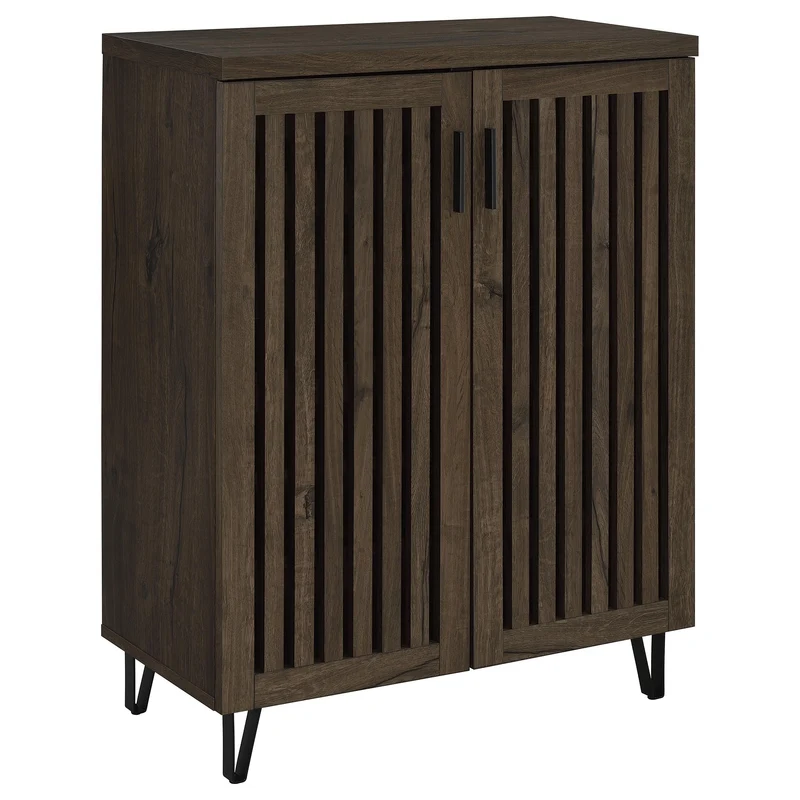 Coaster Furniture Brixton 950423 2-door Entryway Shoe Storage Cabinets - Smoked Oak