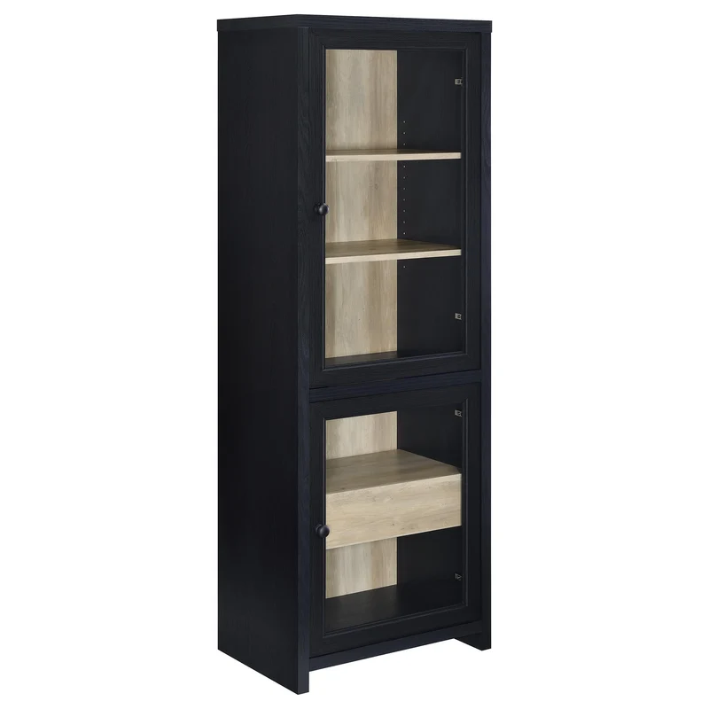 Coaster Furniture Denison 720224 67-inch 2-door Media Tower Storage Cabinet - Black