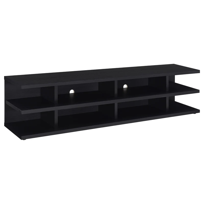 Coaster Furniture Cartmill 710533 78-inch 2-tier TV Stand Media Console - Black