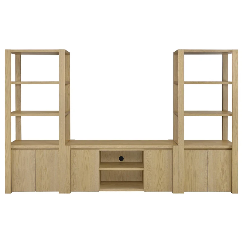Coaster Furniture Laurelton 708222-SET 3-piece Entertainment Center TV Stand - Light Oak