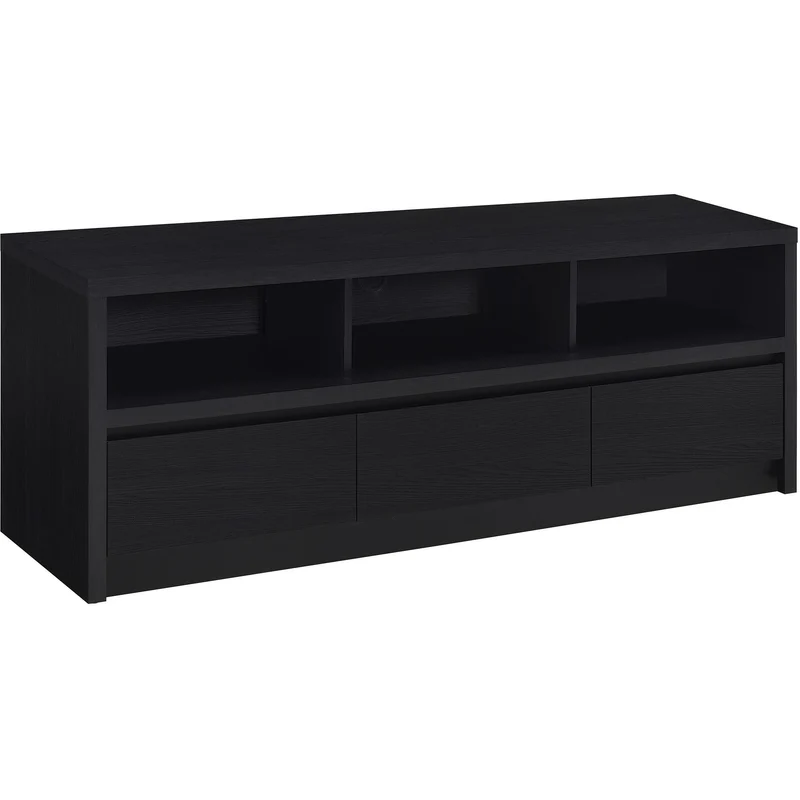 Coaster Furniture Rutland 705802 59-inch 3-drawer TV Stand Media Console - Black