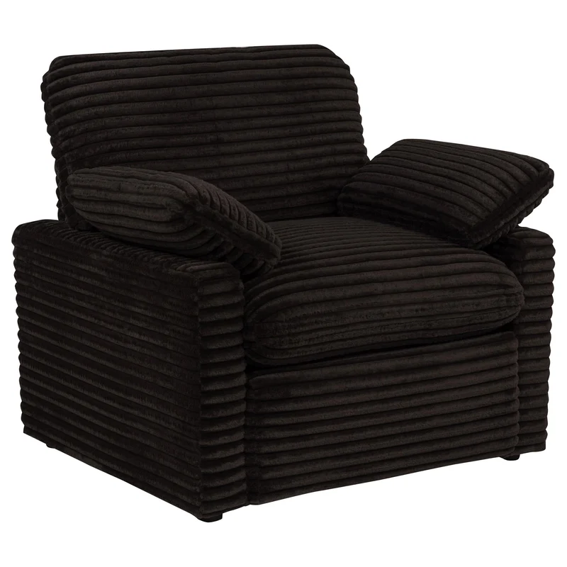 Coaster Furniture Collins 610353P Upholstered Power Recliner Chair - Chocolate Brown