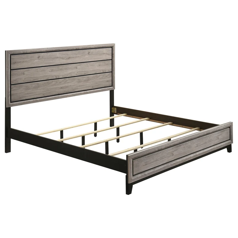 Coaster Furniture Valen 215911KE Wood Eastern King Panel Bed - Light Taupe
