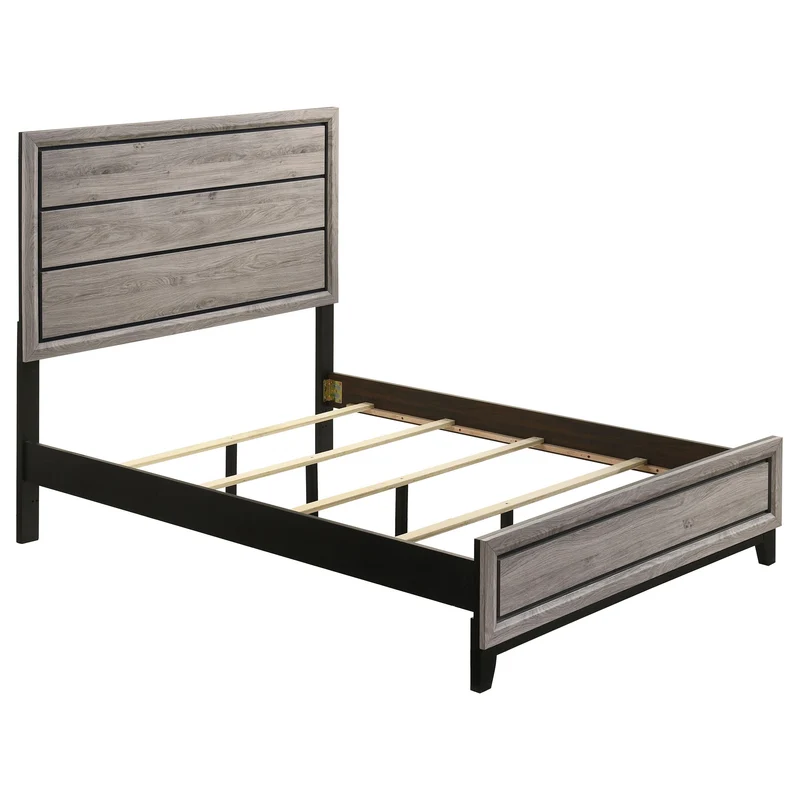 Coaster Furniture Valen 215911F Wood Full Panel Bed - Light Taupe