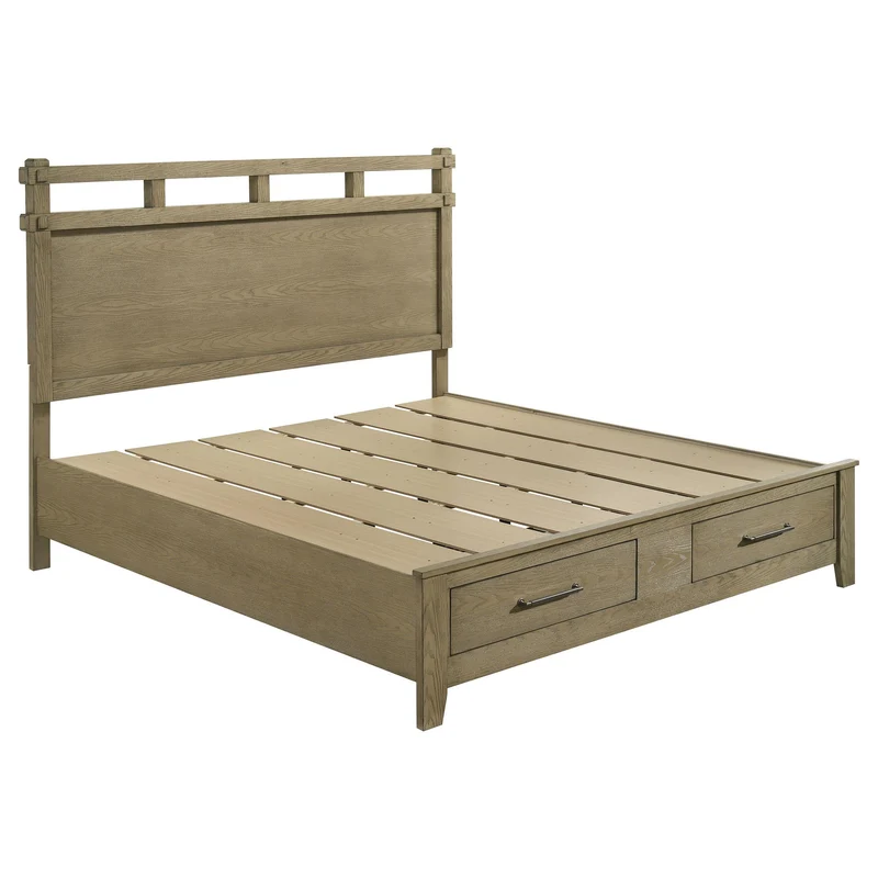Coaster Furniture Hazlewood 207530KE 59-inch Eastern King Storage Bed - Vineyard Oak