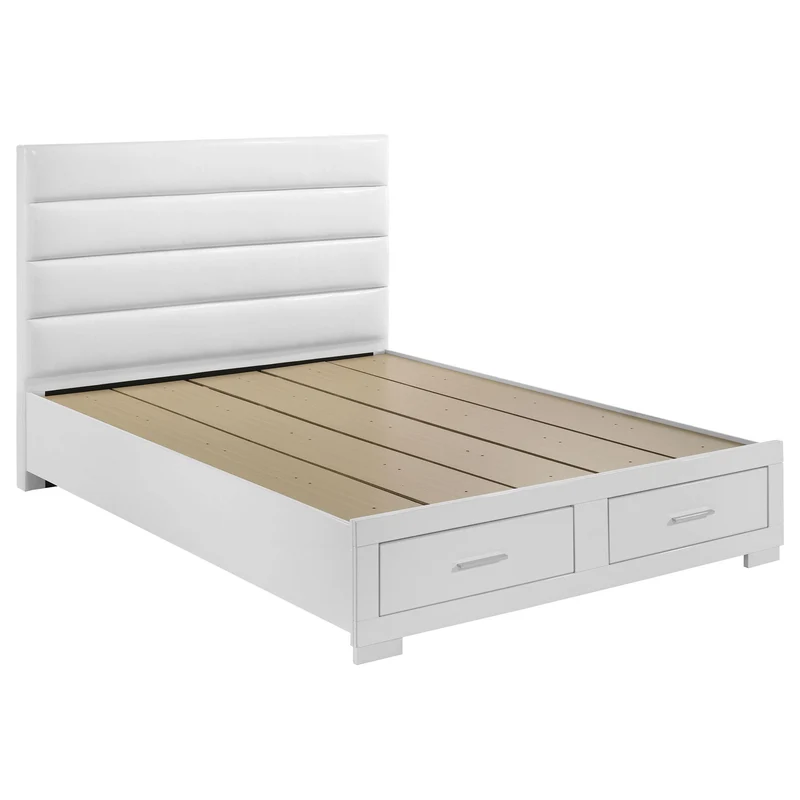 Coaster Furniture Felicity 203510KE Eastern King Storage Bed - White High Gloss