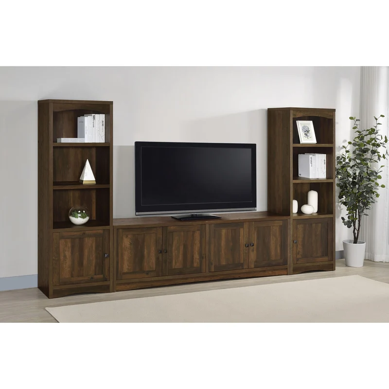 Coaster Furniture Laughlin 724123-SET 3-piece Entertainment Center TV Stand - Dark Pine