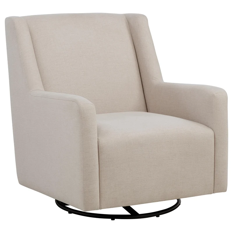 Coaster Furniture Sorrel 903930 Fabric Upholstered Swivel Glider Arm Chair - Latte
