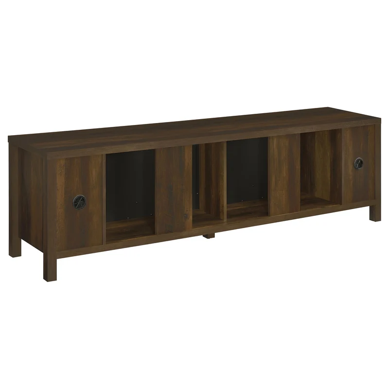 Coaster Furniture Carey 722823 79-inch TV Stand Fireplace Media Console - Dark Pine