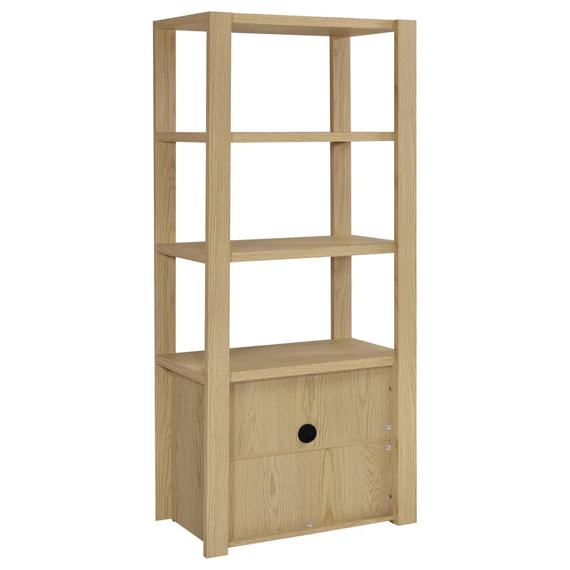 Coaster Furniture Laurelton 708224 3-shelf Media Tower Tall Pier Cabinet - Light Oak