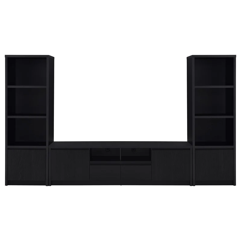 Coaster Furniture Winfield 706223-SET 3-piece Entertainment Center 78-inch TV Stand - Black