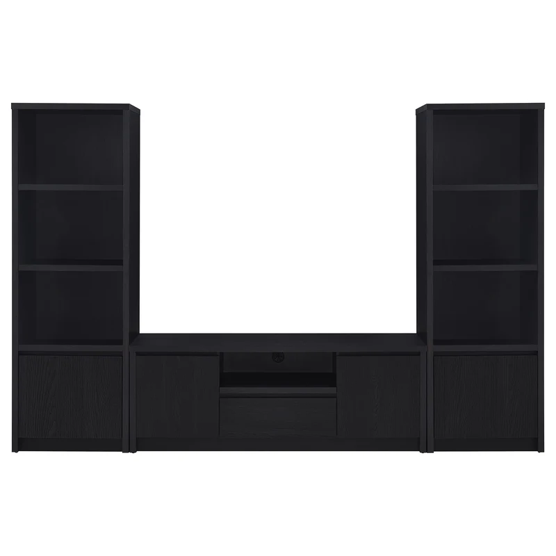 Coaster Furniture Winfield 706222-SET 3-piece Entertainment Center 60-inch TV Stand - Black
