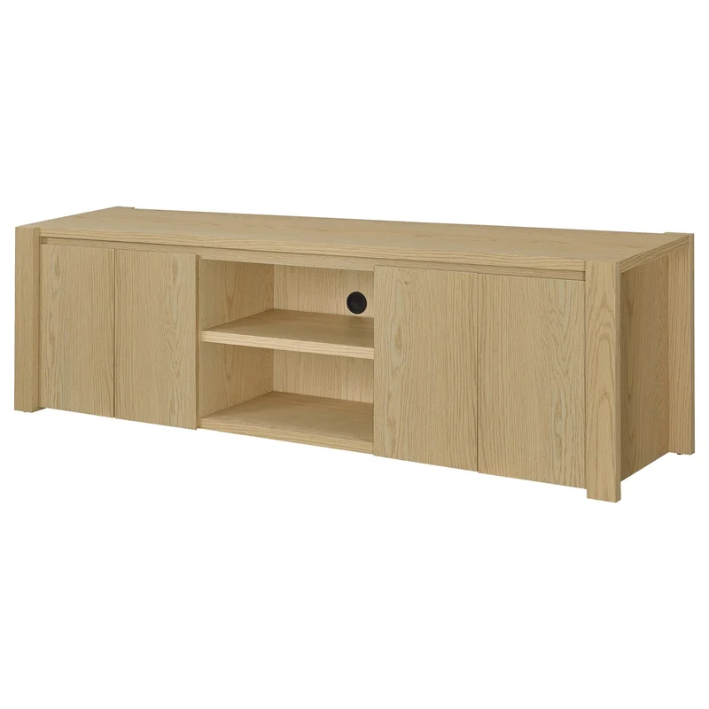 Coaster Furniture Laurelton 701653 78-inch 4-door TV Stand Media Console - Light Oak
