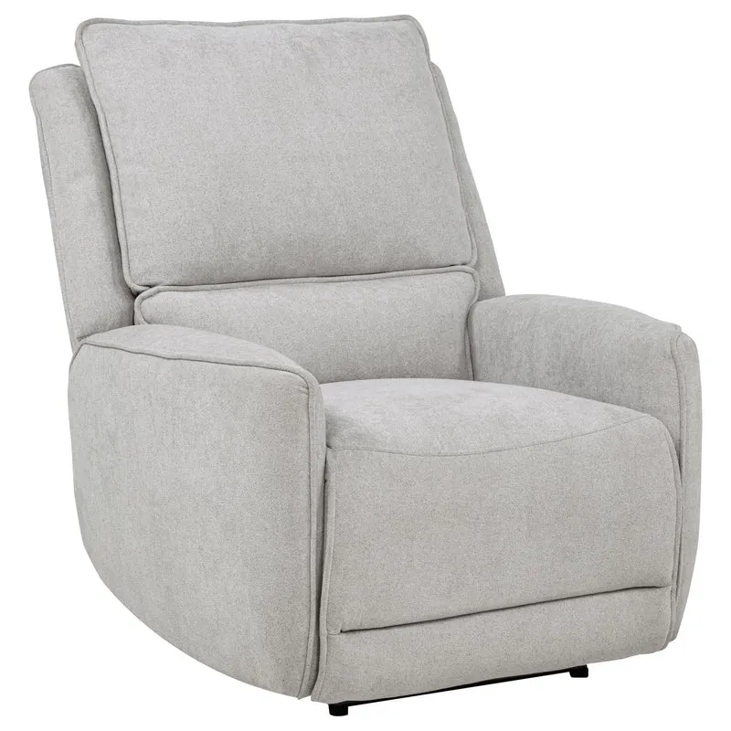 Coaster Furniture Sylmar 610523P Chenille Upholstered Power Recliner - Dove Grey