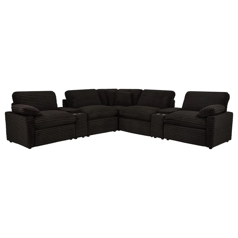 Coaster Furniture Collins 610350P-SETA 7-piece Modular Power Reclining Sectional - Chocolate Brown