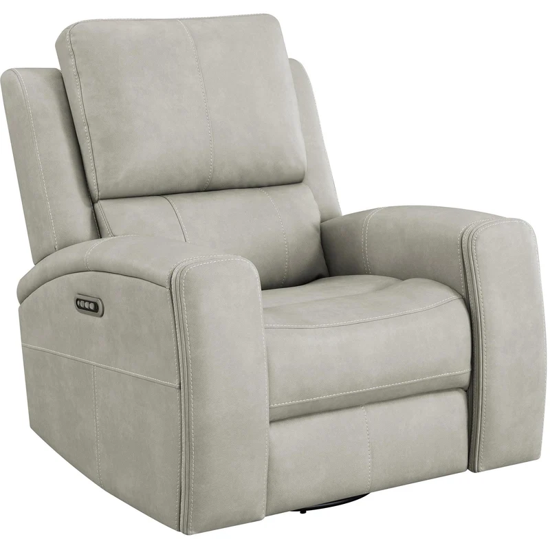 Coaster Furniture Brickston 603436PPP Triple Power Swivel Glider Recliner - Grey