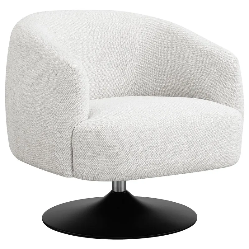 Coaster Furniture Dave 905739 Upholstered Barrel Back Swivel Club Chair - Beige