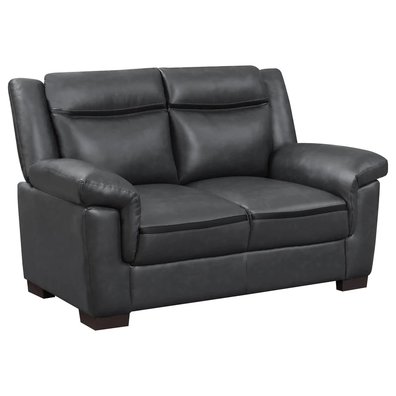 Coaster Furniture Arabella 506592 Upholstered Padded Arm Loveseat - Grey