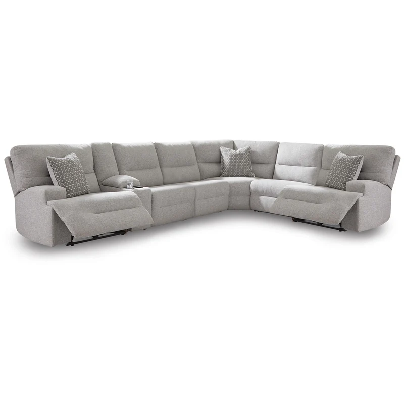 Signature Design by Ashley Acklen Place 93605S20 7 pc Power Sectional Reclining Sofa with Storage Console