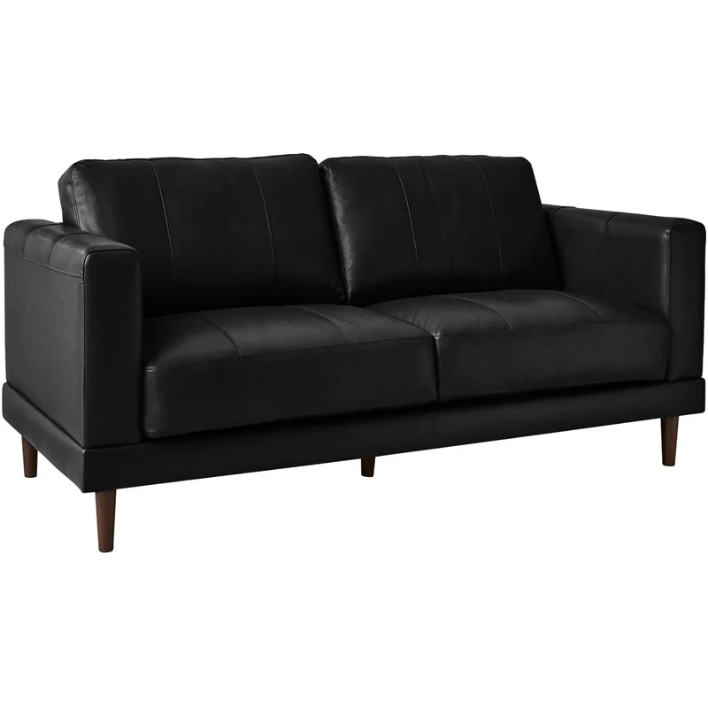 Elements International Hampton Loveseat in Fiero Black