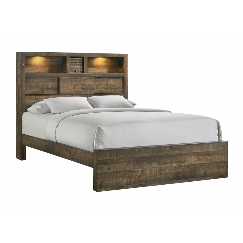 Elements International Bailey BY520TB Twin Bookcase Bed with Bluetooth