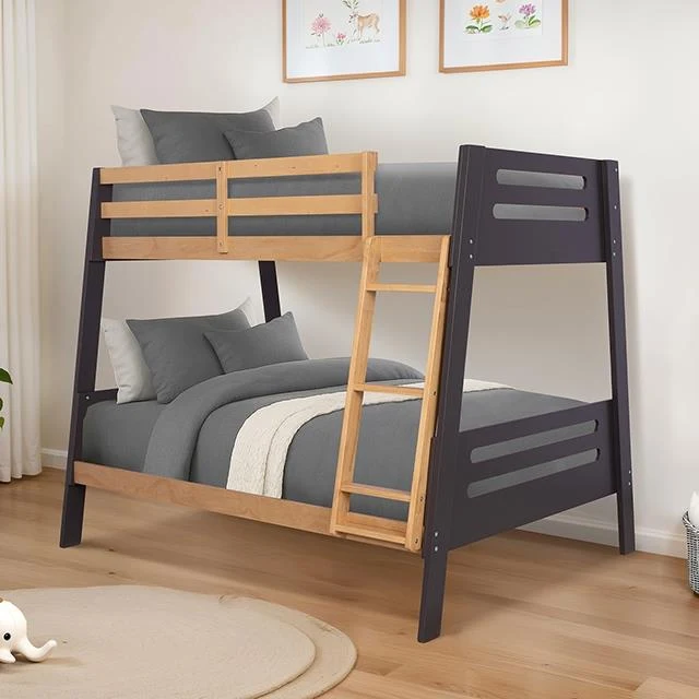 Furniture of America Kallen FM-BK206A-TF-BED+M6 Twin/Full Bunk Bed