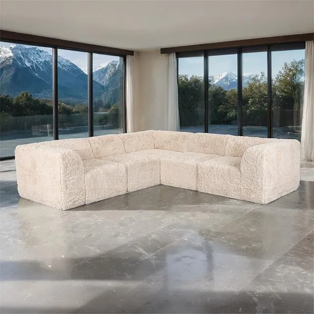 Furniture of America Nappi FM62102BG-SECT-C L-Sectional