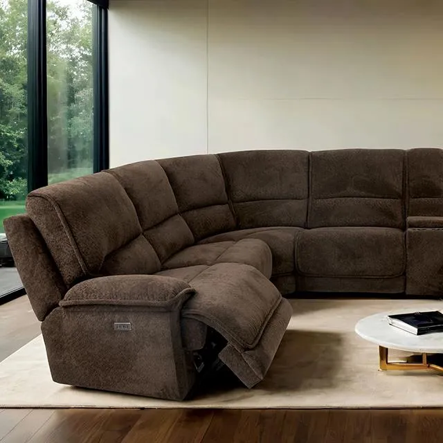 Furniture of America Damasus CM9932DB-SECT-PM Power Sectional