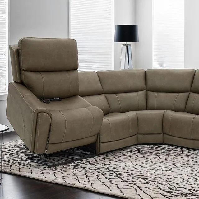Furniture of America Orpheus FM68100BR-SECT-LC Power Sectional with Lift Chair