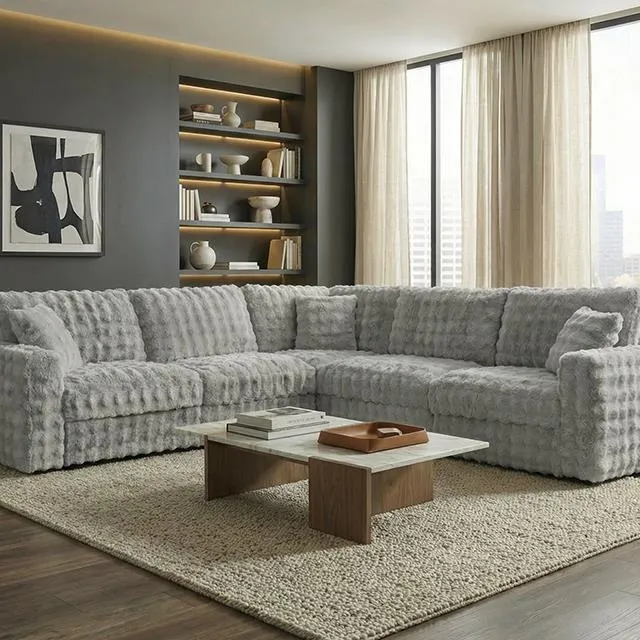 Furniture of America Mckenna FM67011SV-SECT Modular Sectional