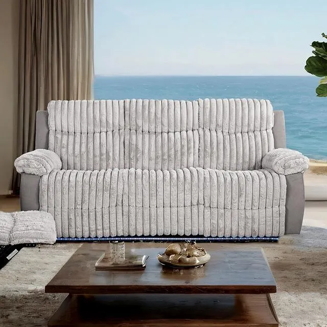 Furniture of America Dionysus FM64004GY-SF-M Manual Reclining Sofa