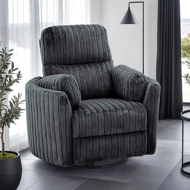 Furniture of America Belper FM-AC8018DG-PM Power Glider Recliner with Swivel