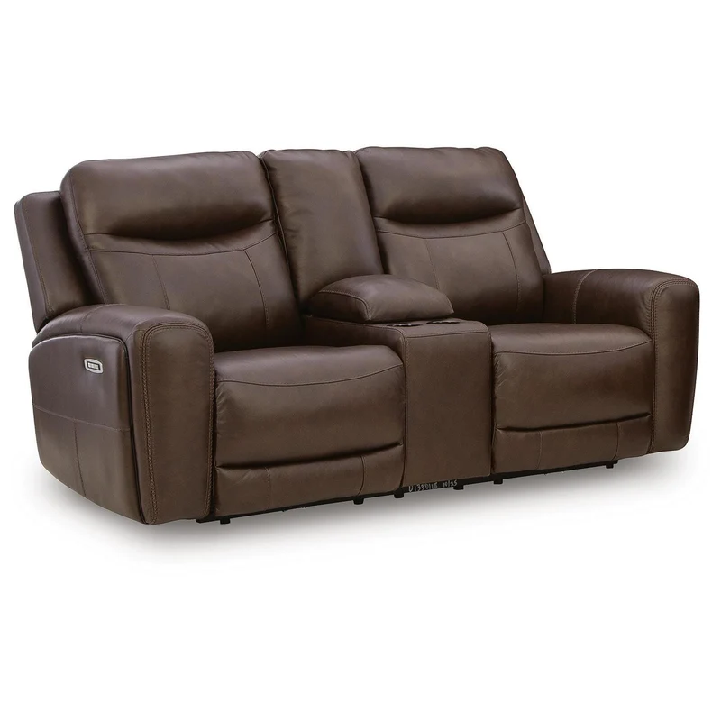 Benchcraft Gravier U1330118 Power Reclining Loveseat with Console & Adjutasble Headrest