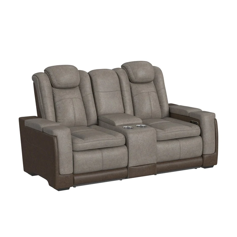 Elements International Lantana U-13660-10560-285PP Power Motion Loveseat