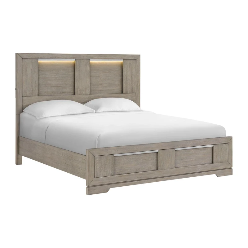 Elements International Kelis B-9770-3-KBL King Panel Bed