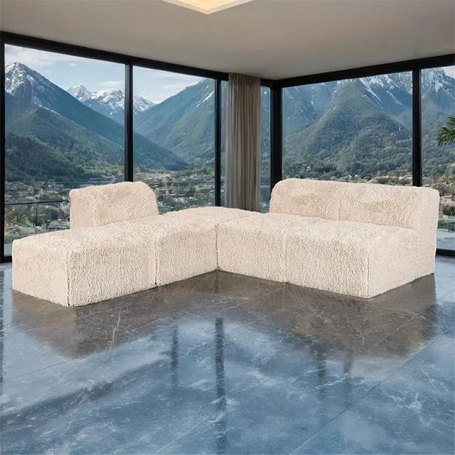 Furniture of America Nappi FM62102BG-SECT-A L-Sectional