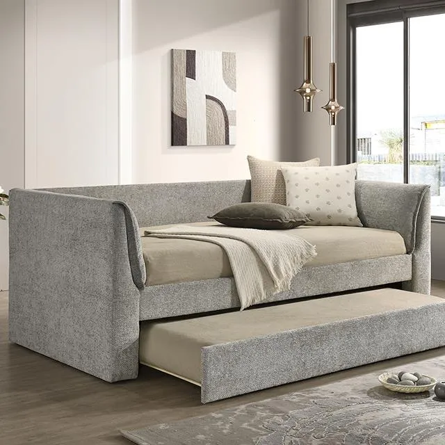 Furniture of America Upney FM1204GY-BED Twin Daybed with Trundle